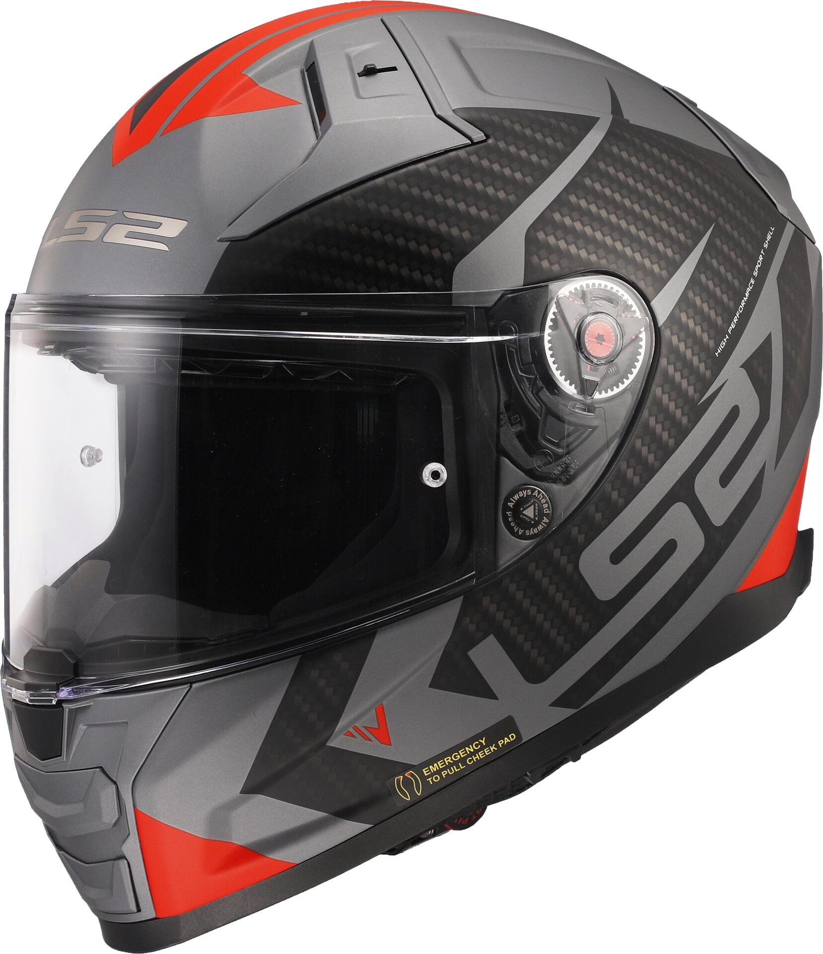 LS2 FF811 Vector 2 Splitter Matt titamium-červená