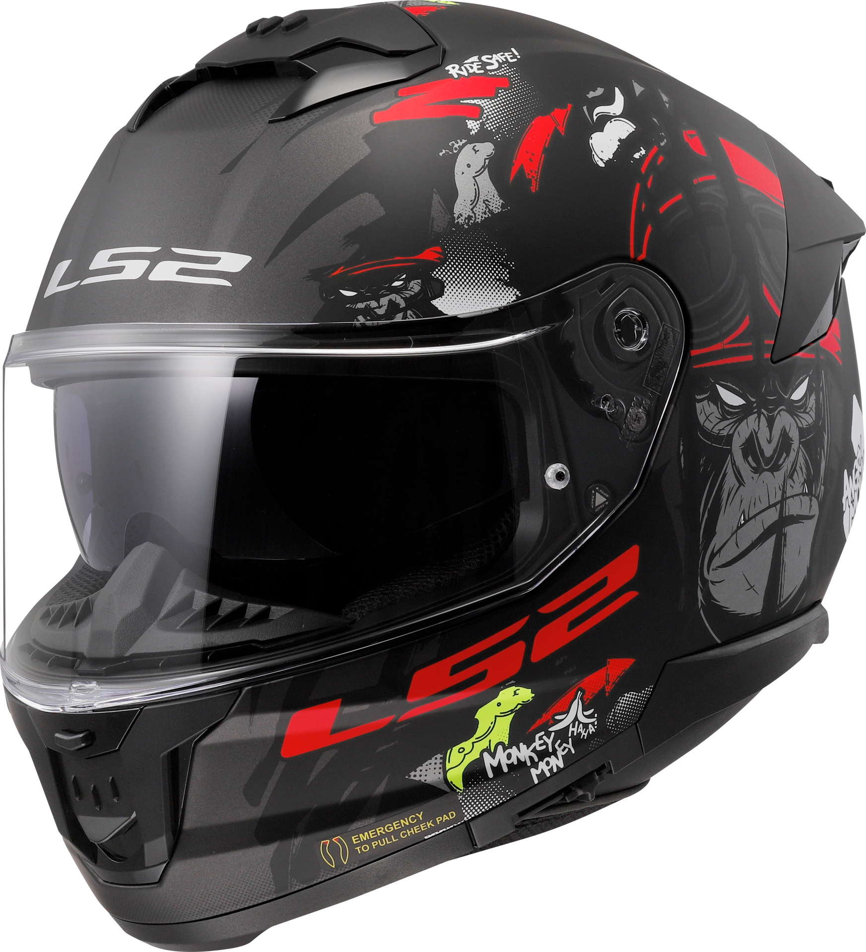 LS2 FF808 Stream 2 Angry Monkey Angry Monkey mattamusta&punainen