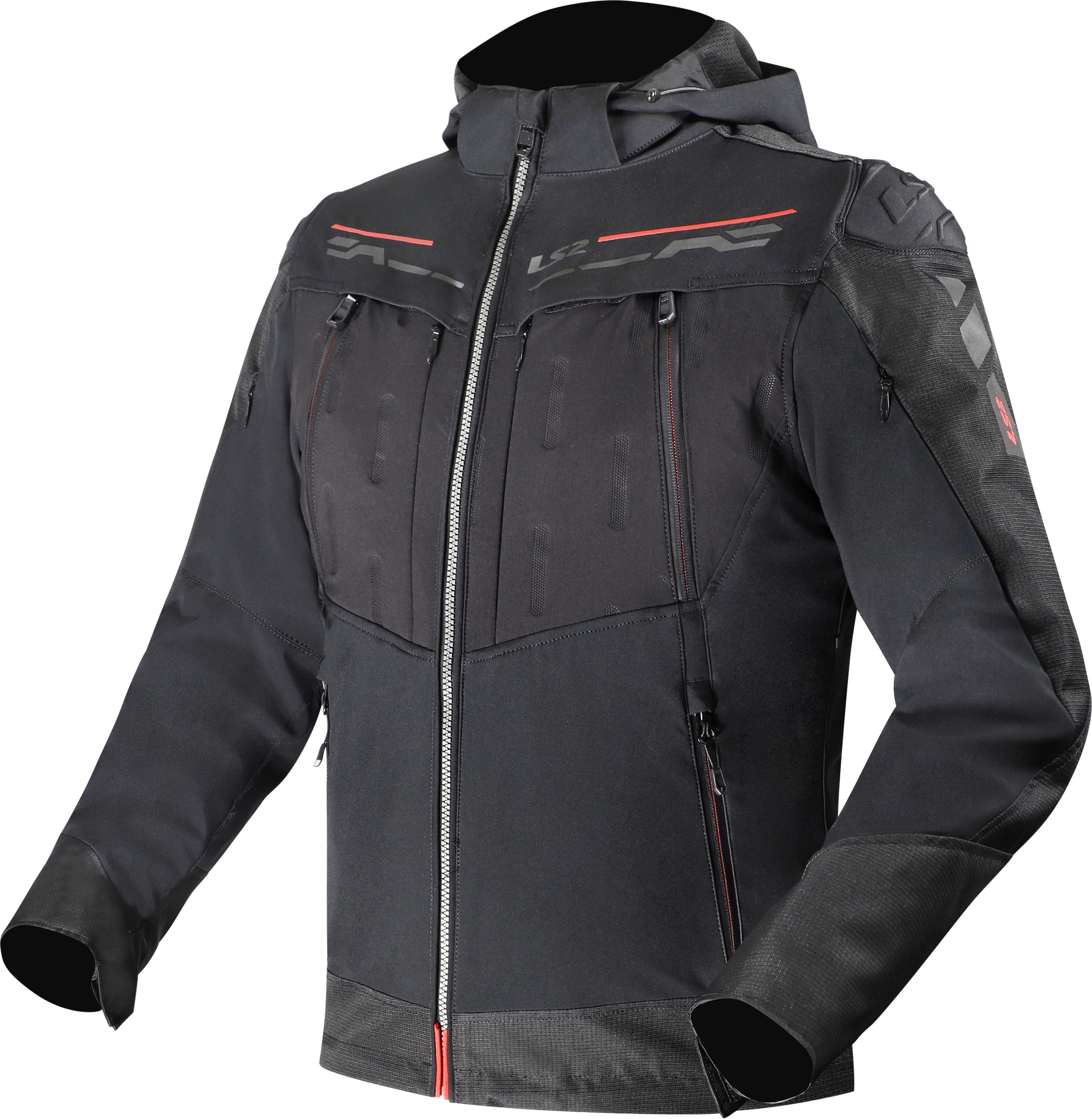 LS2 Zirconium Evo Jacket мужское Черный/красный