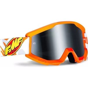 FMF Powercore Goggle crossilasit, Assault harmaa-hopea peililinssi