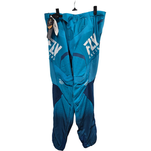 Fly Racing Lite MX bukser til mænd, blå/hvid, 34