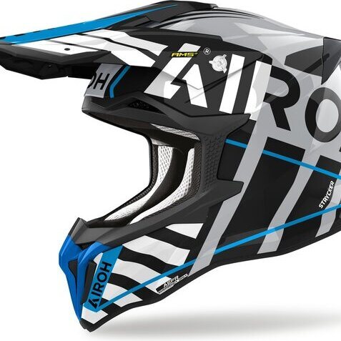 Airoh Strycker Brave Kiiltävä blue / grey