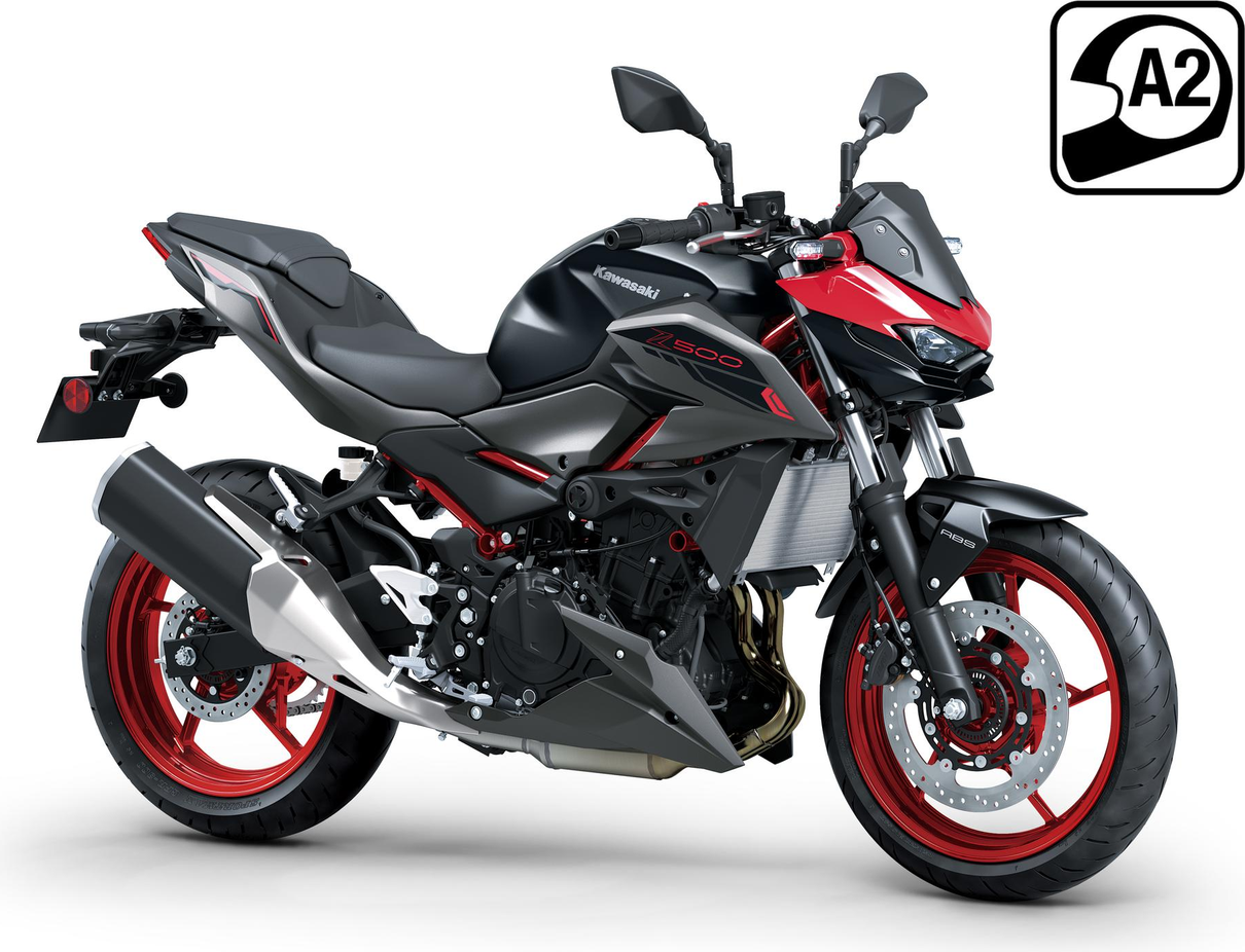 Kawasaki Z500 SE MY25 Mustapunainen