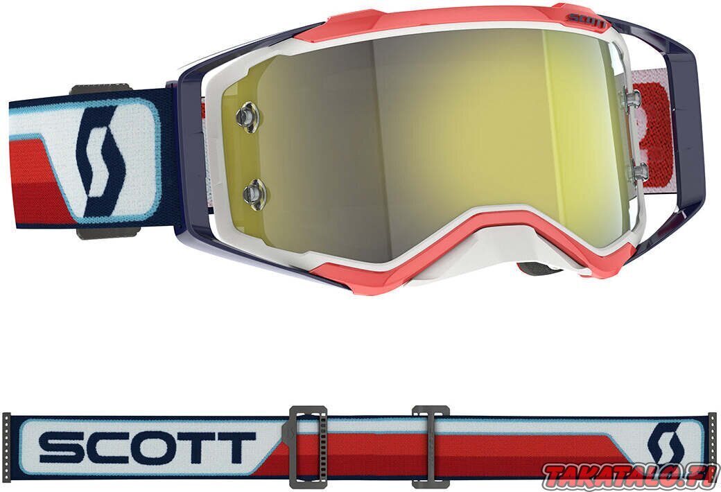 Scott Prospect Retro Punainen/valkoinen keltainen peililinssi