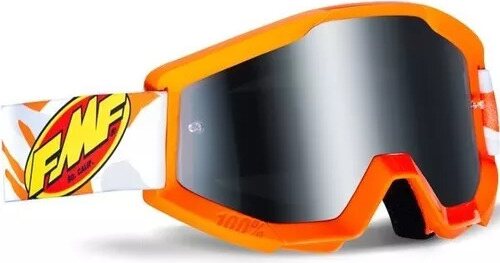 FMF Powercore Goggle Assault harmaa-hopea peililinssi
