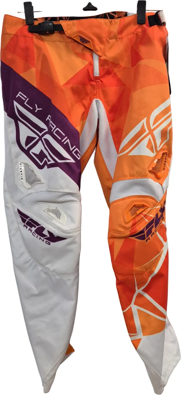 Fly Racing Kinetic crossihousut miesten Oranssi/valkoinen