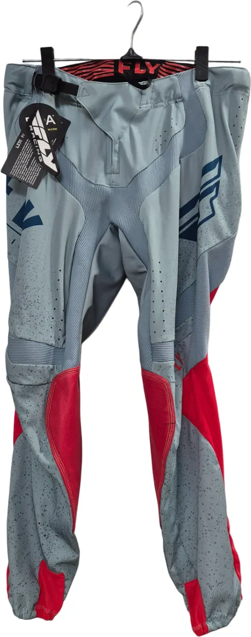 Fly Racing Lite crossihousut miesten Harmaa/punainen/sininen