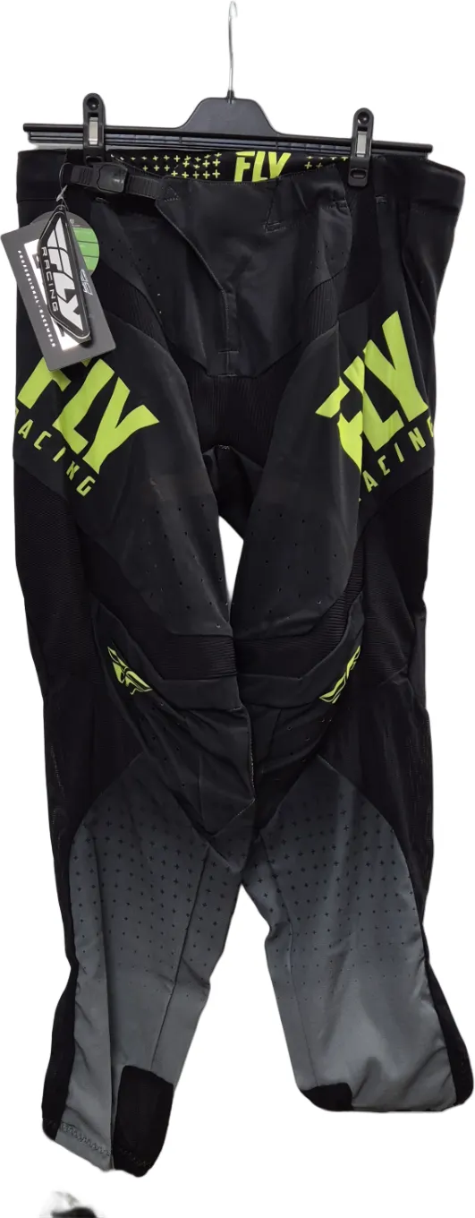 Fly Racing Lite crossihousut miesten Musta/Hi-vis