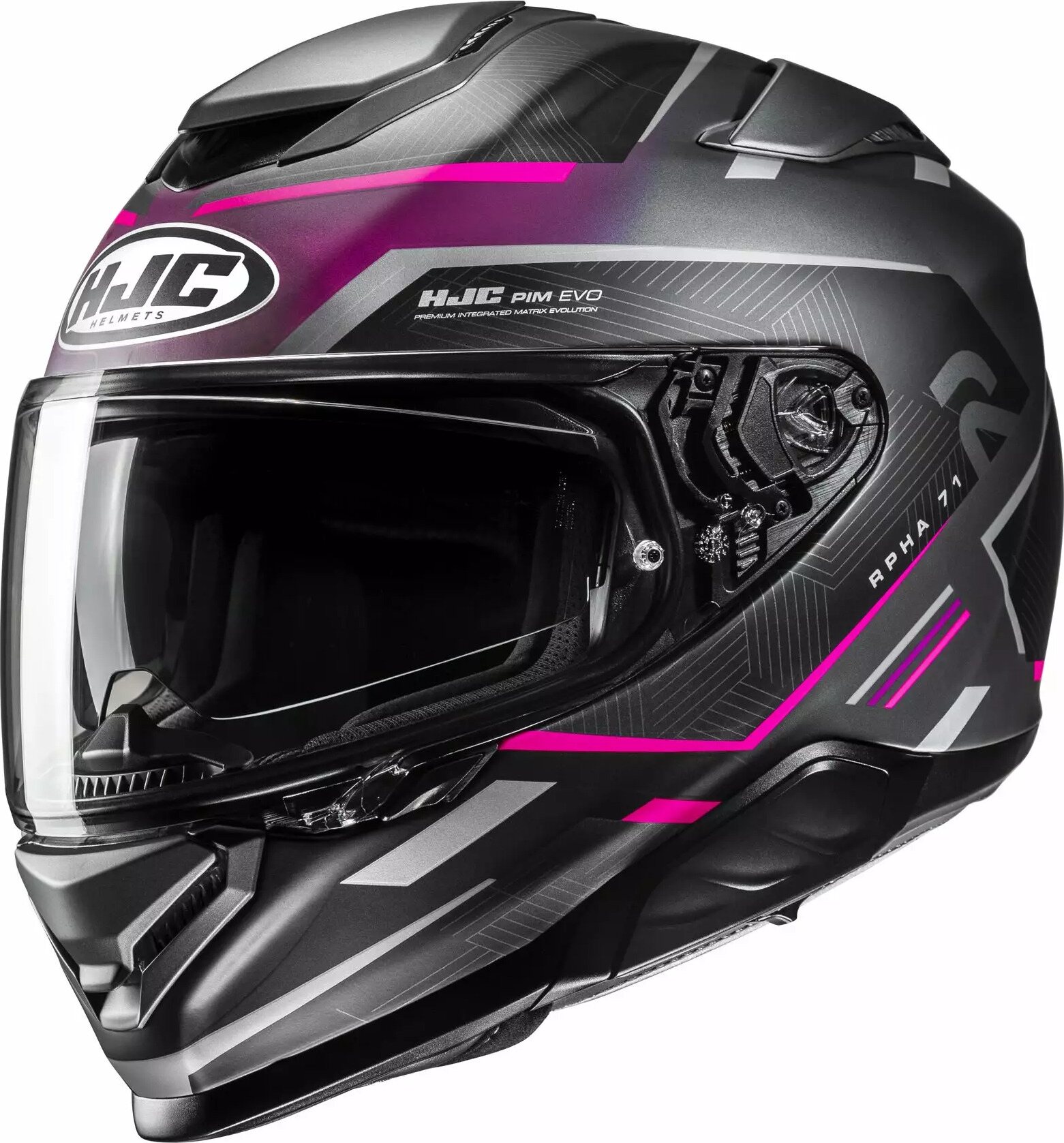 HJC RPHA 71 Ellon Musta/Harmaa/Lila MC8SF