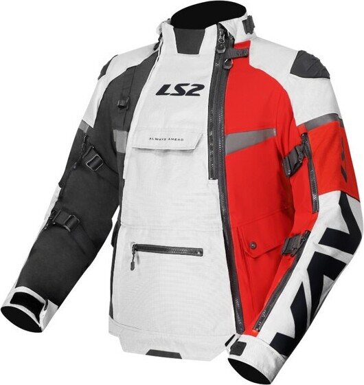 LS2 X-Master Jacket men's Szary/czerwony