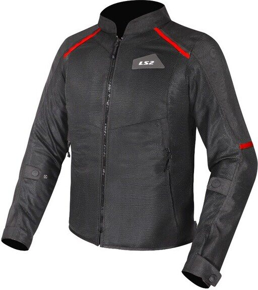 LS2 Breeze Jacket men's Czarny/czerwony