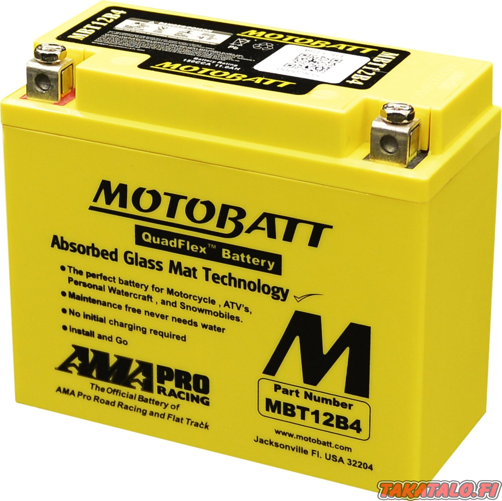 Motobatt MBT12B4 | Motorcycle & ATV 電池 | Takatalo.fi 日本語