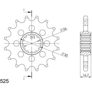 Supersprox 1370.16RB Eturatas Kumivaimennuksella