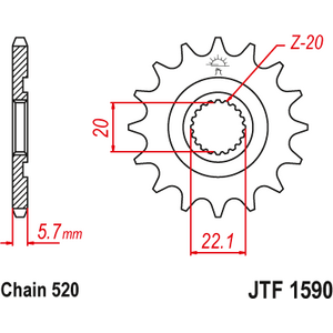 JT Sprockets JTF1590.14SC
