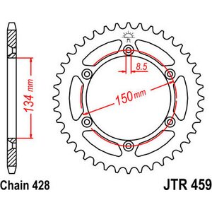 JT Sprockets takaratas 459.52 teräs