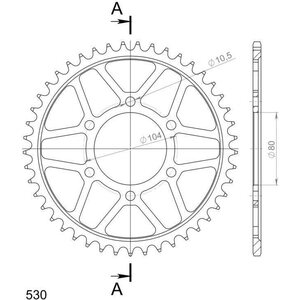 JT Sprockets takaratas 488.41 teräs