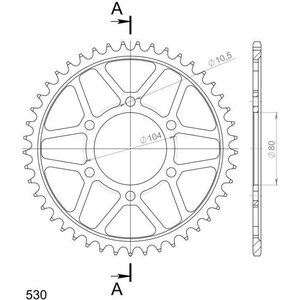 JT Sprockets takaratas 488.45 teräs