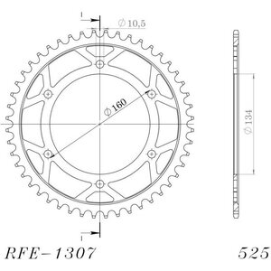 JT Sprockets takaratas 1307.45 teräs