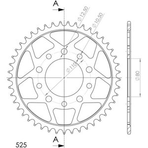 JT Sprockets takaratas 1332.45 teräs