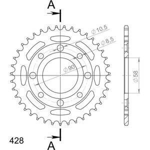 JT Sprockets takaratas 269.40 teräs