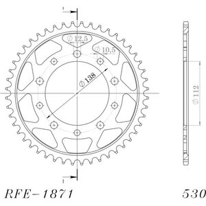 JT Sprockets takaratas 1871.48 teräs