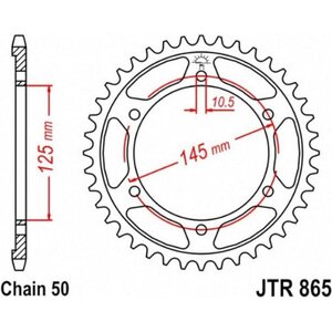 JT Sprockets takaratas 865.46 teräs