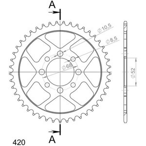Supersprox takaratas 801.37 teräs musta