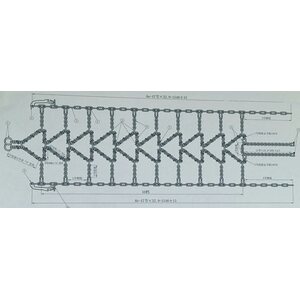 Bronco řetězy Diamond V-bar 142x41cm