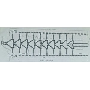 Bronco řetězy Diamond V-bar 142x41cm