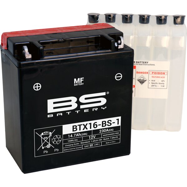 BS Battery akku BTX16-BS-1MF
