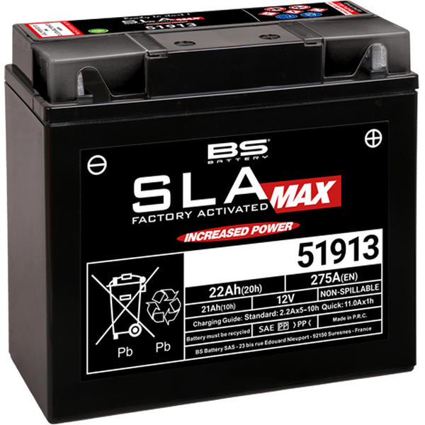 BS Battery akku 51913 SLAMAX