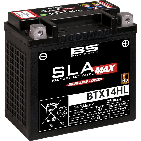 BS Battery akku BTX14HL SLAMAX