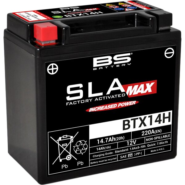 BS Battery akku BTX14H SLAMAX